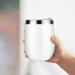 Customize Photo Text Logo Wine Tumblers 12oz Personalized Stainless Steel Travel Mug with Lid Custom Birthday Christmas Gifts for Men Women Husband Wife Friends, WhiteA - Image 7