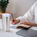 20oz Tumbler Stainless Steel Tumbler Cup with Lid Vacuum Insulated Double Wall Travel Mug, Durable Powder Coated Travel Coffee Tumbler Mug for Hot & Cold Drinks, Stainless Steel,4 Pack - Image 3
