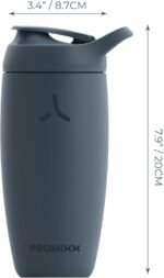 Promixx Pursuit Shaker Bottle Insulated Stainless Steel Water Bottle and shaker Cup, 18oz, Midnight Blue - Image 5