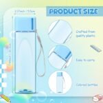 Mifoci 20 Pieces Water Bottle Bulk 17 oz Plastic Water Bottles Bulk Gym Sports Adults Reusable Large Drinking Cups for Outdoor Fitness(Blue,Rectangle) - Image 3