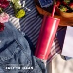 Simple Modern Insulated Tumbler with Lid and Straw | Iced Coffee Cup Reusable Stainless Steel Water Bottle Travel Mug | Gifts for Women Men Her Him | Classic Collection | 28oz | Almond Birch - Image 4