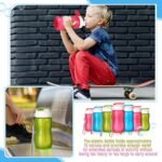 Domensi 36 Pack 12 oz Kids Plastic Water Bottles Reusable Plastic Sports Water Bottles Wide Mouth Leak Proof Lightweight for Boys Girls Child Toddler to School Travel Camping, DIY Gift - Image 5