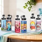 PYD Life 2 Pack Sublimation Sports Insulated Water Bottle Blanks 32 OZ / 900 ML Vacuum Flask Jug Tumblers with Straw Spout Pop Lid and Silicone Handle for Gym,Hiking,Outdoors - Image 5