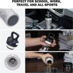 Boundless Voyage Titanium Vacuum Water Bottle Double-Walled Insulated Cup Lightweight and Leak-Proof Travel Outdoor Office School Sport Bottle (600ml silver) - Image 5