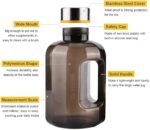 VENNERLI Half Gallon Water Bottle with Handle BPA Free Sports Water Bottles 74oz Large Plastic Water Jug 2.2L Motivational for Outdoor Hiking Camping Running (Black) - Image 4