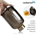 VENNERLI Half Gallon Water Bottle with Handle BPA Free Sports Water Bottles 74oz Large Plastic Water Jug 2.2L Motivational for Outdoor Hiking Camping Running (Black) - Image 5