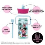 The First Years Disney Minnie Mouse Pop Up Toddler Straw Cup - Dishwasher Safe Toddler Water Bottle with Spout - Transition Sippy Cups for Toddlers - 14 Oz - Ages 12 Months and Up - Image 4