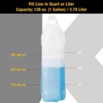 1 Gallon Plastic Jugs with Lids, Water Jugs Bottles Storage Containers with Ergonomic Handle, FDA compliant made in USA HDPE Container (1, Natural, 1 Gallon) - Image 4