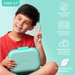 Bentgo Chill Kids Leak-Proof Lunch Box - 4-Compartment Bento Box with Built-In Ice Pack, 3.3 Cup Capacity, PFAS & BPA-Free, Microwave & Dishwasher Safe, Ideal Size for Ages 3 to 7 (Aqua) - Image 4