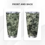 20 Oz Tumbler With Lid And Straw, Stainless Steel Travel Coffee Mug Double Wall Insulated Tea Cup Army Digital Camouflage Water Bottle Gifts For Women Men - Image 4