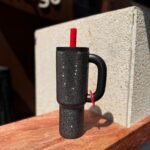 40oz Rhinestone Insulated Tumbler with Handle Bling Cups Stainless Steel Glitter Water Bottle with Leak Proof lid and Straw Travel Mug for Iced or Cold Beverages (Starlight) - Image 6