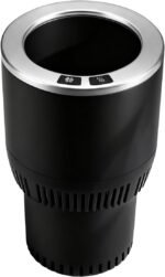 2-in-1 Car Cup Cooler Warmer Smart Temperature Control Travel Coffee Car Cup Holder， Smart Car Tumbler Holder Suitable for Coffee, Baby Bottles, Water, Tea, Drinks(Black and Silver) - Image 3