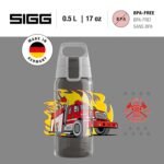 Sigg - Kids Water Bottle - Viva One Fire Truck - Suitable For Carbonated Beverages - Leakproof - Dishwasher Safe - BPA Free - Sports & Bike - Grey - 17 Oz - Image 3