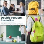 Irenare 5oz Mini Water Bottle Mini Insulated Stainless Steel Bottle Purse Water Bottle Cute Leak Proof Flask Keeps Drink Cold and Hot for Purse Women(White,1 Piece) - Image 6