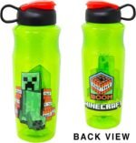 Minecraft Water Bottle for Boys - Bundle with 30oz Refillable Bottle for Boys School Supplies, Sports, and More Plus Stickers Water Bottle for Boys 8-12 - Image 3