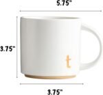 COLLECTIVE HOME - Monogram Ceramic Mugs, 15 oz Golden Initial Coffee Cups, Elegant Alphabet Tea Mugs, Elegant Personalized Mug with Gift Box, Luxurious Cups for Office and Home (t) - Image 3