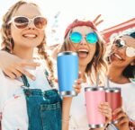 VEGOND 20oz Tumbler with Lid and Straw Stainless Steel Tumbler Cup Bulk Vacuum Insulated Double Wall Travel Coffee Mug Powder Coated Coffee Cup(Sky Blue 12 Pack - Image 5