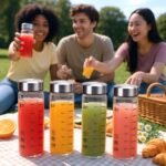 12 oz Glass Juice Bottles with Lids - 4 Pack Wide Mouth Borosilicate Glass Water Bottles with Stainless Steel Lids for Juicing, Smoothies, Infused Water, Milk, Leakproof & Reusable, BPA-Free - Image 5