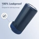 Simcat 9 oz Small Stainless Steel Vacuum Insulated Water Bottle with Silicone Handle and Leakproof Lid, Cold and Hot Drinks, for Travel, Gym, Camping and Hiking (Dark blue) - Image 4