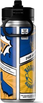 Hydrapeak x NBA Golden State Warriors 20 oz Stainless Steel Water Bottle, Officially Licensed Double Wall Insulated Sports Bottle with Straw Lid, Reusable Leakproof Gift for Kids & Adults - Image 4