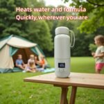 Portable Bottle Warmer for Travel, 11 Ounces Portable Baby Bottle Warmer with Fast Heating & Long Battery Life, Adjustable Temp & Keep Warm for Water and Milk, Meets One-Day Feeding Needs (Green) - Image 3