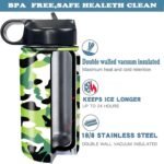 rickyh style Kids Water Bottle with Straw Lid Insulated Stainless Steel Reusable Tumbler Gifts for School, Toddlers, Girls, Boys 14oz - Image 4