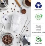 Iced Coffee Cups With Lids and Straws 4 Pcs, 16 OZ Unbreakable Glasses Drinking Set,Clear Plastic Cups Reusable Iced Coffee Tumbler with Lid and Straw, To Go Coffee Cups Dishwasher Safe - Image 3