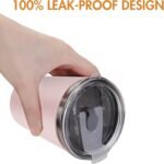 Ymmy Sam Kids Stainless Steel Cups with Lids & Straws, 12oz Metal Tumblers, Unbreakable Toddler Cups for Hot & Cold Drinks, Leakproof, 6Pack - Image 3