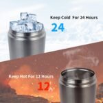 TOOFEEL Protein Shaker Bottle 20 oz - Double Walled Insulated Vacuum Cup for Protein Shakes, Keeps Cold/Hot, Metal Stainless Steel, Preworkout Gym - Image 4