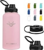 STACEGEELE Insulated Vacuum Water Bottle with Spout Lid & Screw on Top | Stainless Steel Flask for Kids Leak Proof Lightweight Eco Friendly 18oz / 24oz / 32 oz / 40oz(32oz Pink) - Image 3