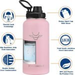 STACEGEELE Insulated Vacuum Water Bottle with Spout Lid & Screw on Top | Stainless Steel Flask for Kids Leak Proof Lightweight Eco Friendly 18oz / 24oz / 32 oz / 40oz(32oz Pink) - Image 4