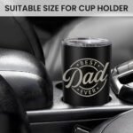SANDJEST Best Dad Ever Tumbler with Lid - 20oz Insulated Stainless Steel Cup- Coffee Mug for Sport Travel Office, Gift for Father’s Day Birthday - Image 5