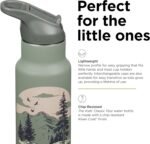 Klean Kanteen 12 oz Classic Kid's Insulated Water Bottle with Flip Seal Sport Cap - 100% Leakproof Cap - BPA-Free - Stainless Steel Material - Mountain Scape - Image 5