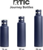 RTIC 20oz Journey Water Bottle Ceramic Lined Metal Stainless Steel Vacuum Insulated, BPA Free, Reusable, for Water, Hot and Cold Drinks, Travel, Sports, Camping, Navy - Image 4