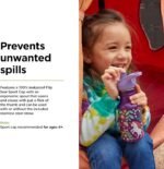 Klean Kanteen 12 oz Classic Kid's Water Bottle with Flip Seal Sport Cap & Straw - 100% Leakproof Cap - Durable Stainless Steel Material - Lightweight & Easy-Grip - BPA-Free - Sharks in Shades - Image 4