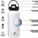Hydraflow Hybrid Kids Water Bottle with Flip Straw Lid and Boot - Triple Wall Vacuum Insulated Water Bottle (14oz, Retro Girl) Stainless Steel Metal Thermos, Reusable Leak Proof BPA-FREE - Image 3