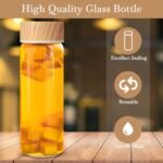 Zubebe 6 Pack 16 oz Glass Bottle with Lids Reusable Wide Mouth Juice Milk Drinking Glass Bottles Airtight Juicing Cups Leak Proof Water Jar for Juicing Tea Milk Beverage Storage - Image 4