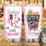Queen of 24 Personalized Name 20oz Stainless Steel Vacuum Insulated Tumbler Great Birthday Keepsake Customized Name Tumbler Personalized With Lid Engraved 20oz with Lid - Image 3
