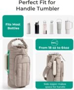 BAGSMART Water Bottle Holder Bag with Strap, 40/32 oz Crossbody Bag Gym Accessories, Sling Purses for Women - Image 3