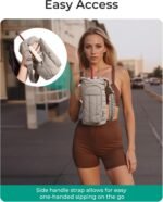 BAGSMART Water Bottle Holder Bag with Strap, 40/32 oz Crossbody Bag Gym Accessories, Sling Purses for Women - Image 5