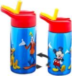 Disney Mickey Mouse Stainless Steel Water Bottle for Boys - 14 Oz Reusable Water Canteen for Home, School, Plus Stickers, More | Mickey Water Bottle - Image 3
