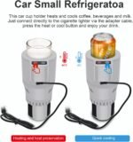 12V/24V Smart Temperature Control Travel Coffee Mug for Car/Truck,Electric Heated and Cooled Travel Cup, Stainless Steel Tumbler Smart Heating Cup,Keep Milk Warm Easily Washing Safe(Grey) - Image 3