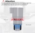 12V/24V Smart Temperature Control Travel Coffee Mug for Car/Truck,Electric Heated and Cooled Travel Cup, Stainless Steel Tumbler Smart Heating Cup,Keep Milk Warm Easily Washing Safe(Grey) - Image 6