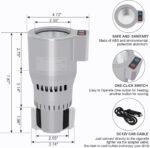 12V/24V Smart Temperature Control Travel Coffee Mug for Car/Truck,Electric Heated and Cooled Travel Cup, Stainless Steel Tumbler Smart Heating Cup,Keep Milk Warm Easily Washing Safe(Grey) - Image 7