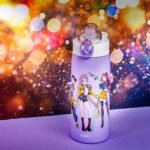 Zak Designs KPop Demon Hunters Sage Kids Water Bottle For School or Travel, 19oz Stainless Steel Water Bottle With Straw, Handle, and Leak-Proof, Pop-Up Spout Cover (Rumi, Mira, Zoey) - Image 3