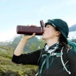 IDEUS Insulated Stainless Steel Water Bottle 14 oz Lockable Lid & Leakproof Travel Coffee Mug for Hot/Cold Beverages Fits Most Cup Holder (Burgundy) - Image 3