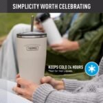 THERMOS ICON SERIES, Stainless Steel Cold Tumbler with Lid and Straw - 24 Ounce, Glacier - Vacuum Insulated Tumbler - Image 4