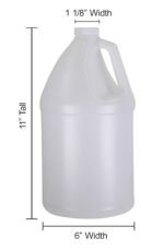 Pinnacle Mercantile 1-Gallon Plastic Jug (2 -Pack) Reusable, Food-Safe, BPA Free | Heavy-Duty HDPE Containers for Water, Sauces, Soaps, Detergents, Liquids | Screw-On Cap … - Image 3
