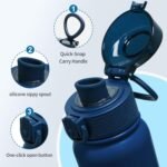 GOPPUS Insulated water bottle 20 oz Stainless Steel Water Bottle BPA-Free Sports Water Bottles, Great for Travel, with Chug Lid - Leak & Sweat Proof with Anti-Dust Lid (dark blue) - Image 3