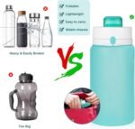 PLTCAT Collapsible Foldable BPA Free Reusable Lightweight Leak-Proof Travel Silicone Water Bottle for Travel, Gym, Hiking, Office, Camping - Image 4